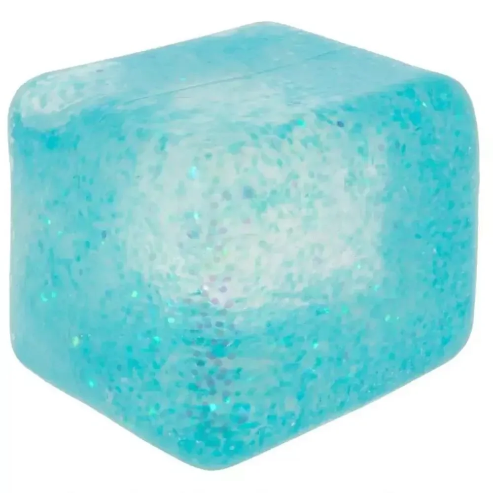 🔥Play Side Creations Squishy Cube GREEN GLITTER BNWT🔥